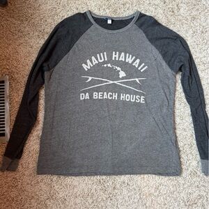 MV Sport Gray Maui Hawaii Long Sleeve Tee